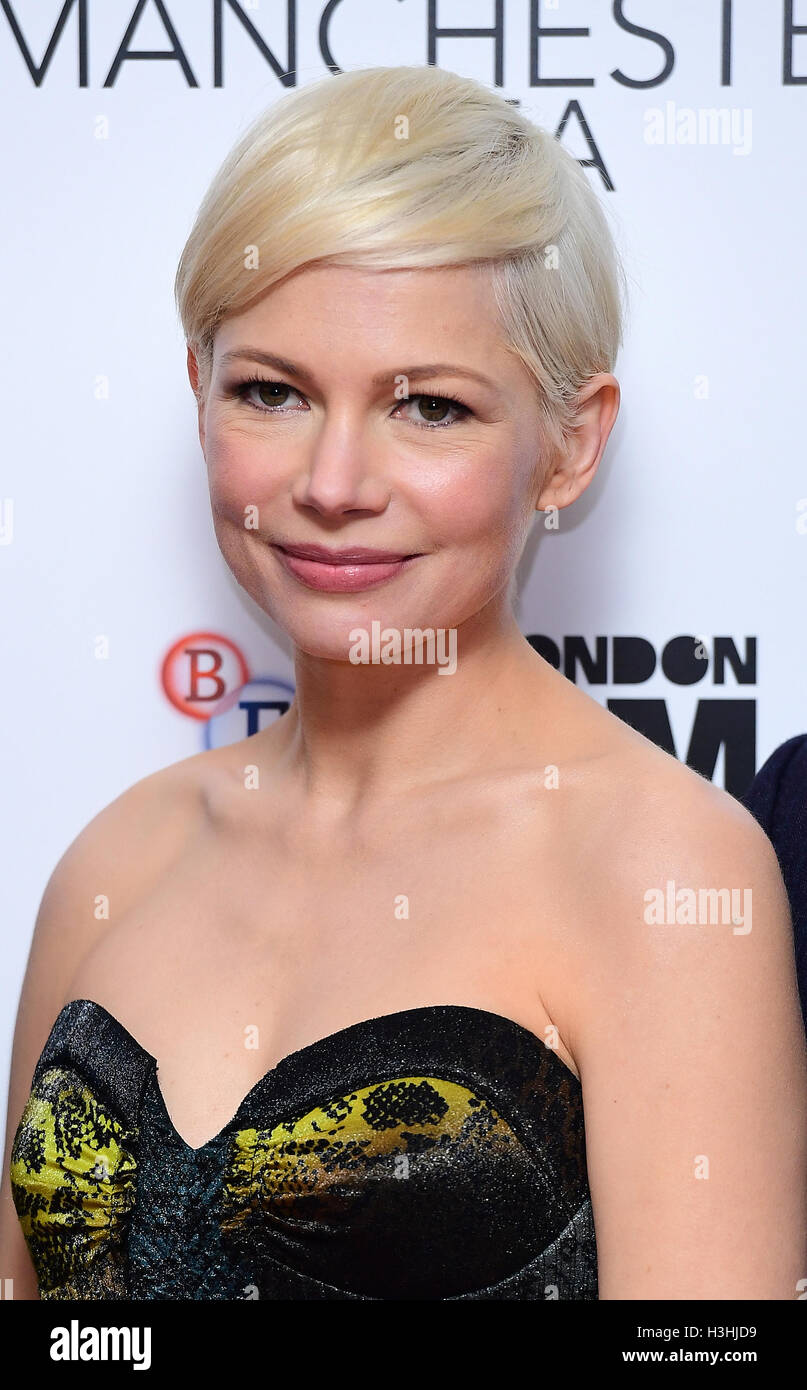 Michelle Williams assiste à la première de Manchester par la mer au cours de la BFI London Film Festival au cinéma Odeon de Londres. Banque D'Images