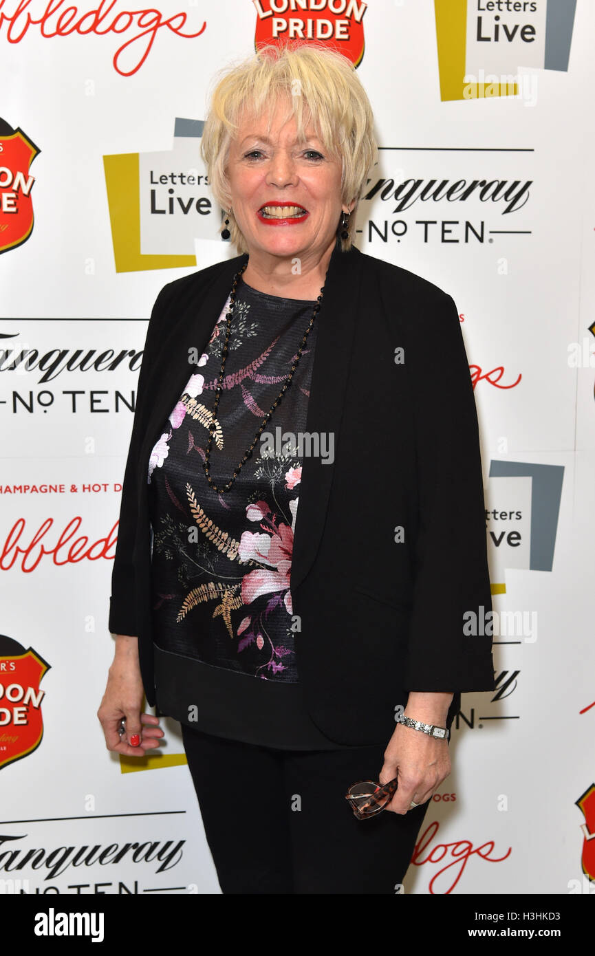 Alison Steadman assiste à la cinquième nuit des lettres Live series à le franc-maçon's Hall à Londres. Banque D'Images