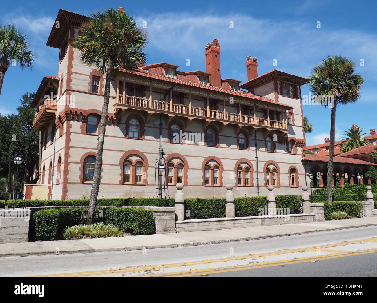 De l'extérieur d'un bâtiment à Flagler College à Saint Augustine en Floride Banque D'Images