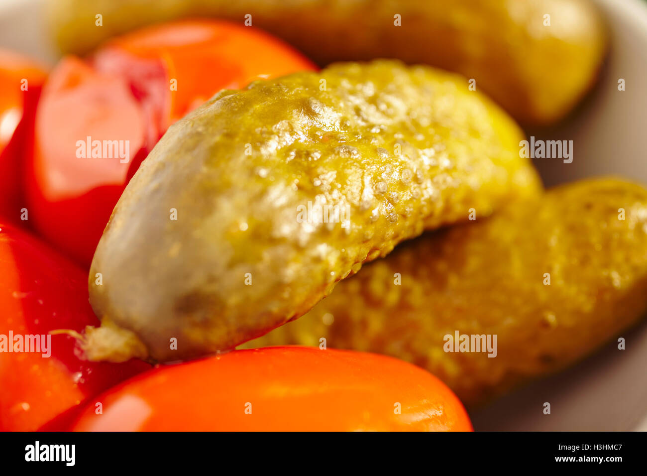 Fédération de concombres et tomates Banque D'Images