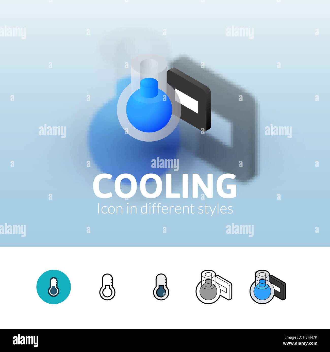 L'icône de refroidissement dans un style différent Illustration de Vecteur
