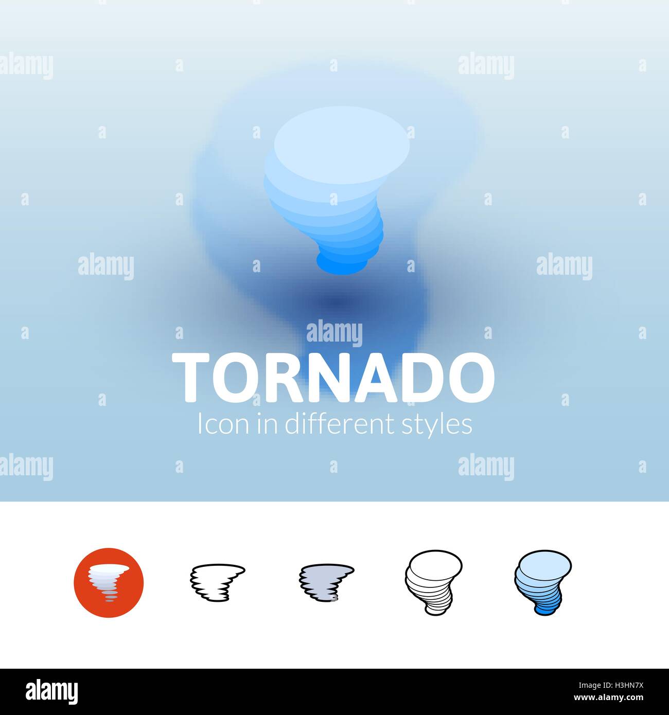 L'icône de tornade dans un style différent Illustration de Vecteur