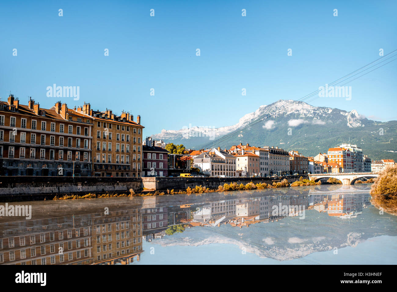 La ville de Grenoble en France Banque D'Images