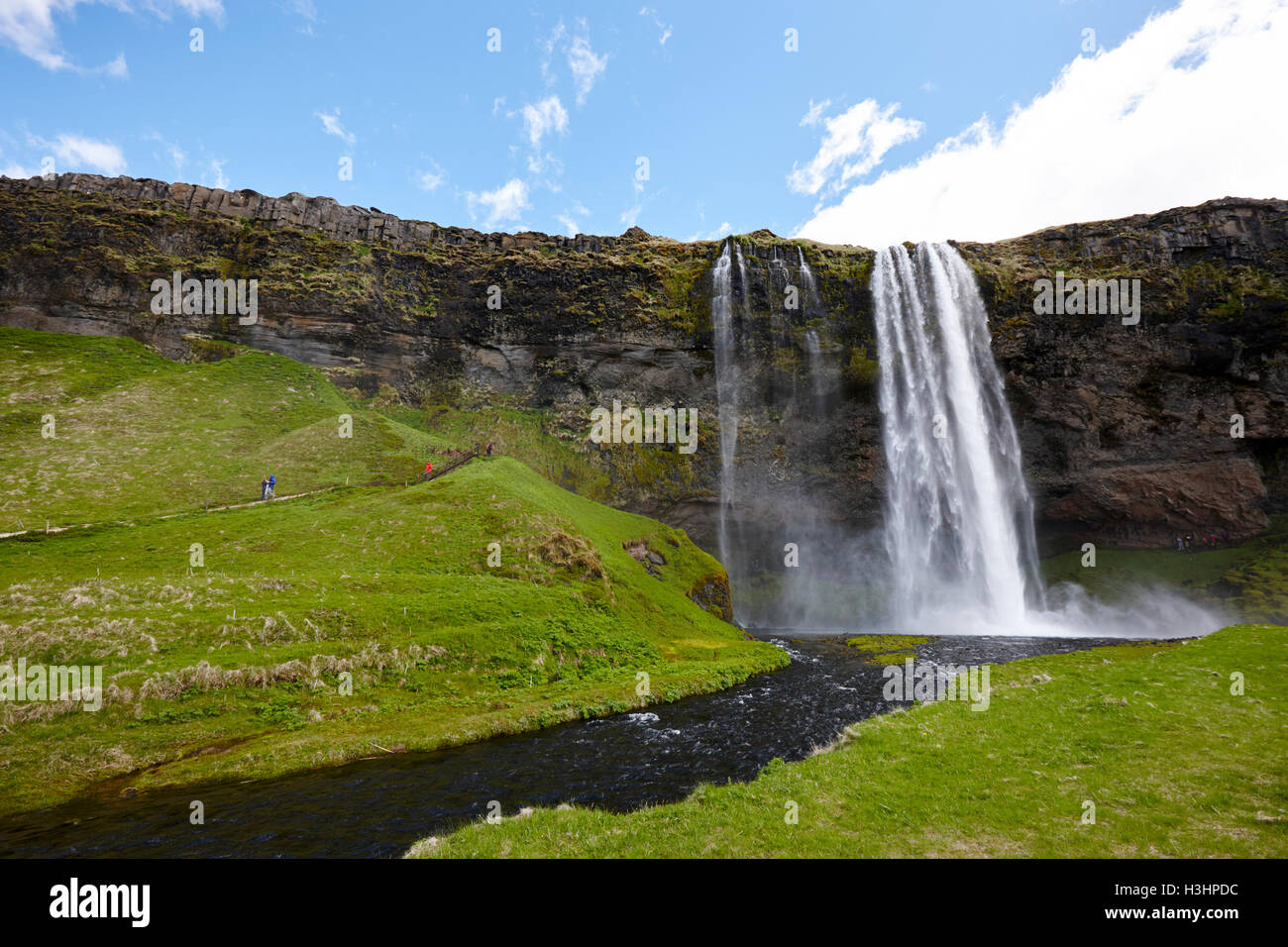 Cascade de Seljalandsfoss Islande Banque D'Images