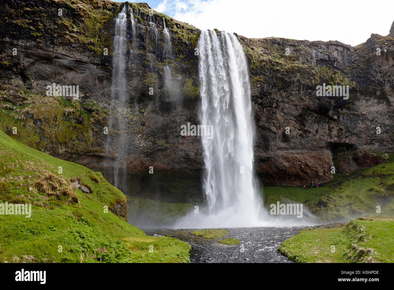 Cascade de Seljalandsfoss Islande Banque D'Images