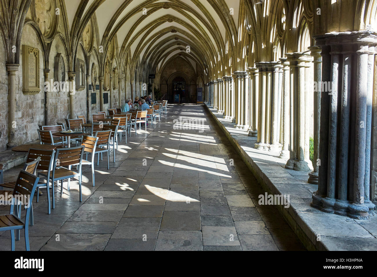 Cloître de la cathédrale de Salisbury Banque D'Images