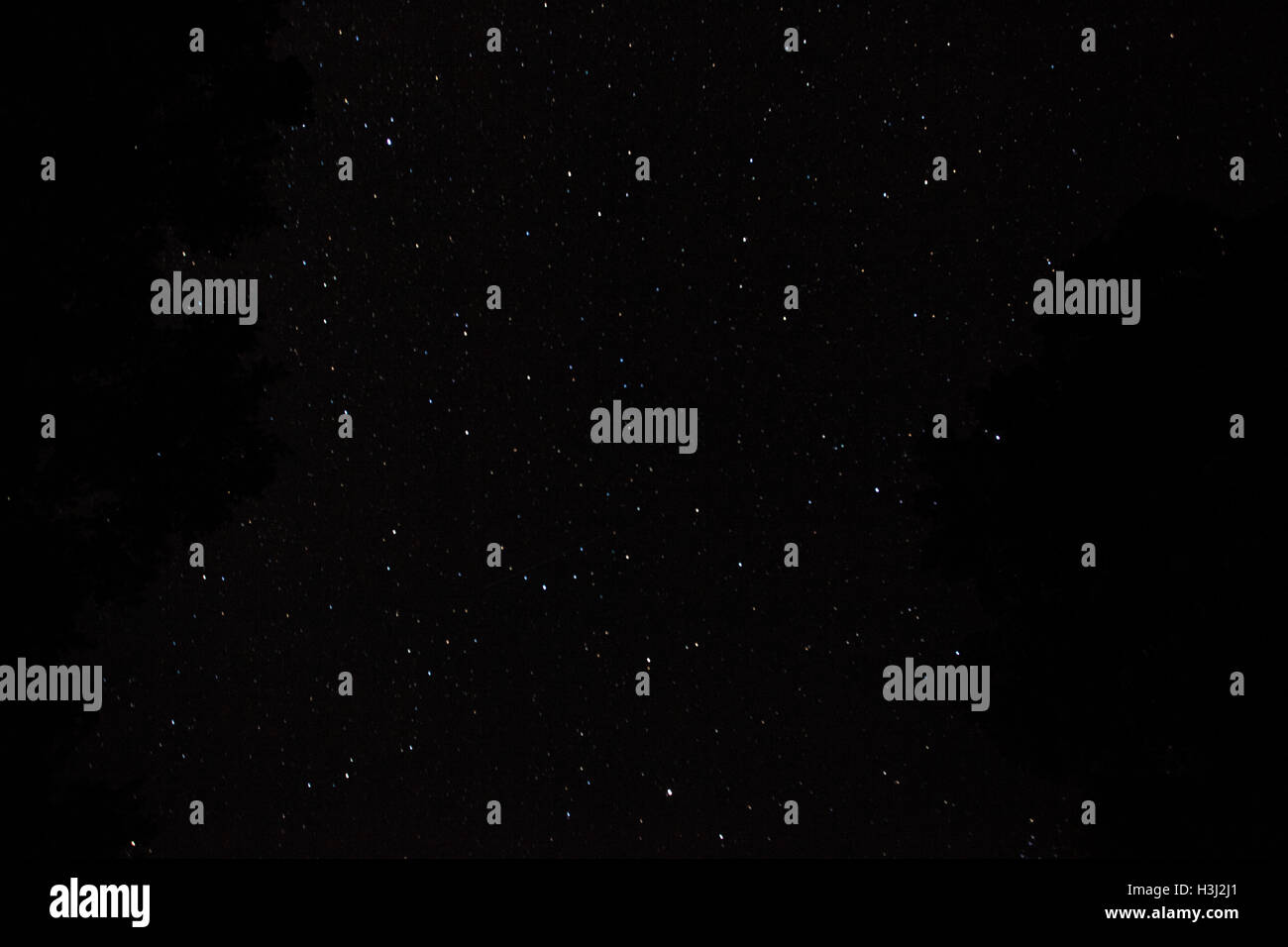 Ciel avec des étoiles la nuit Banque D'Images