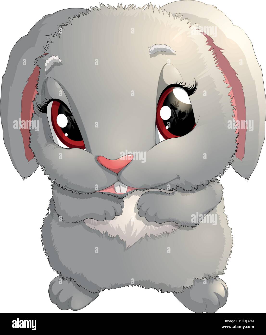Lapin mignon cartoon Illustration de Vecteur
