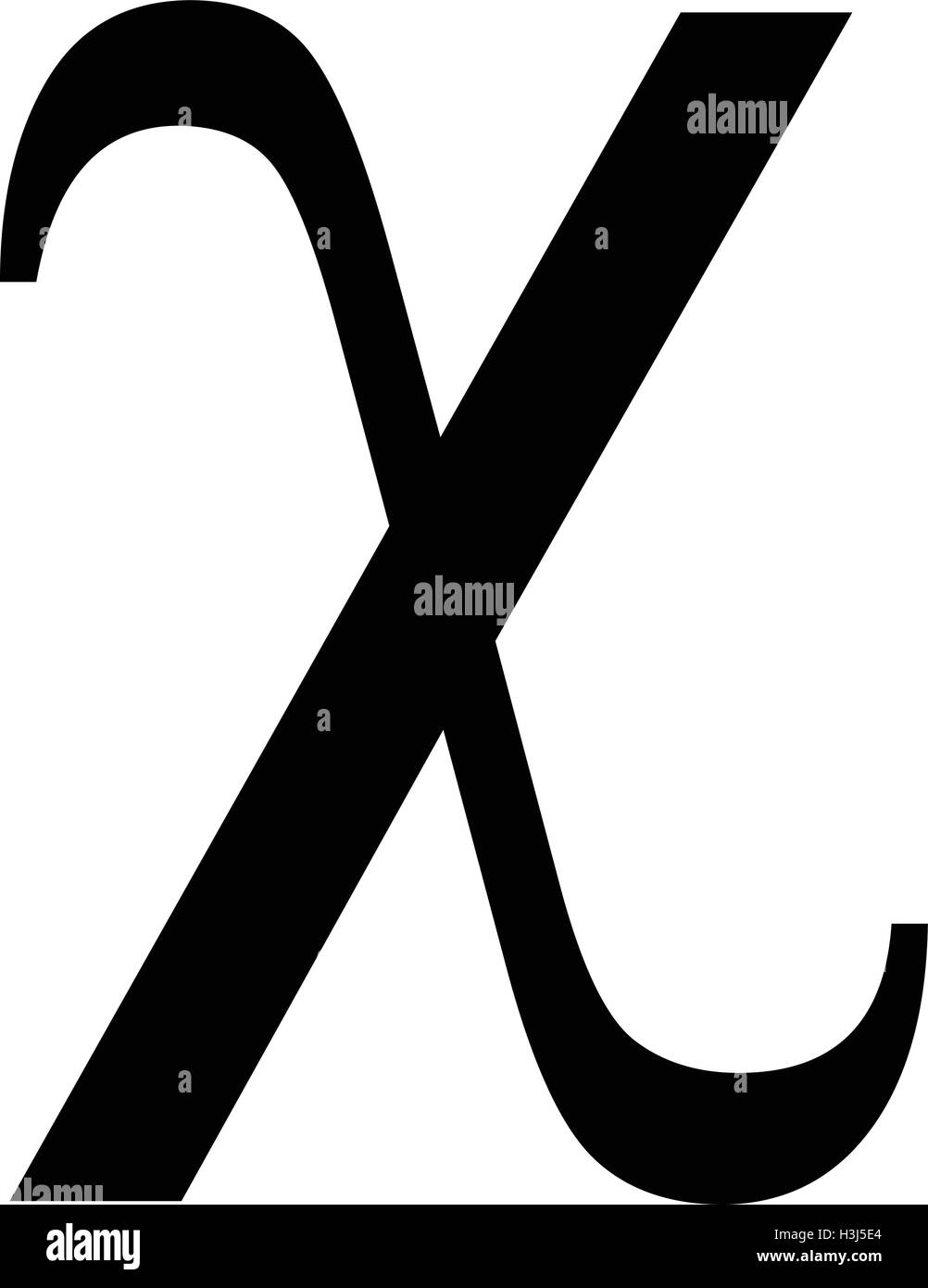 Derrière Nu En Grèce En 3 Lettres Lettre grecque chi Banque de photographies et d'images à haute résolution -  Alamy