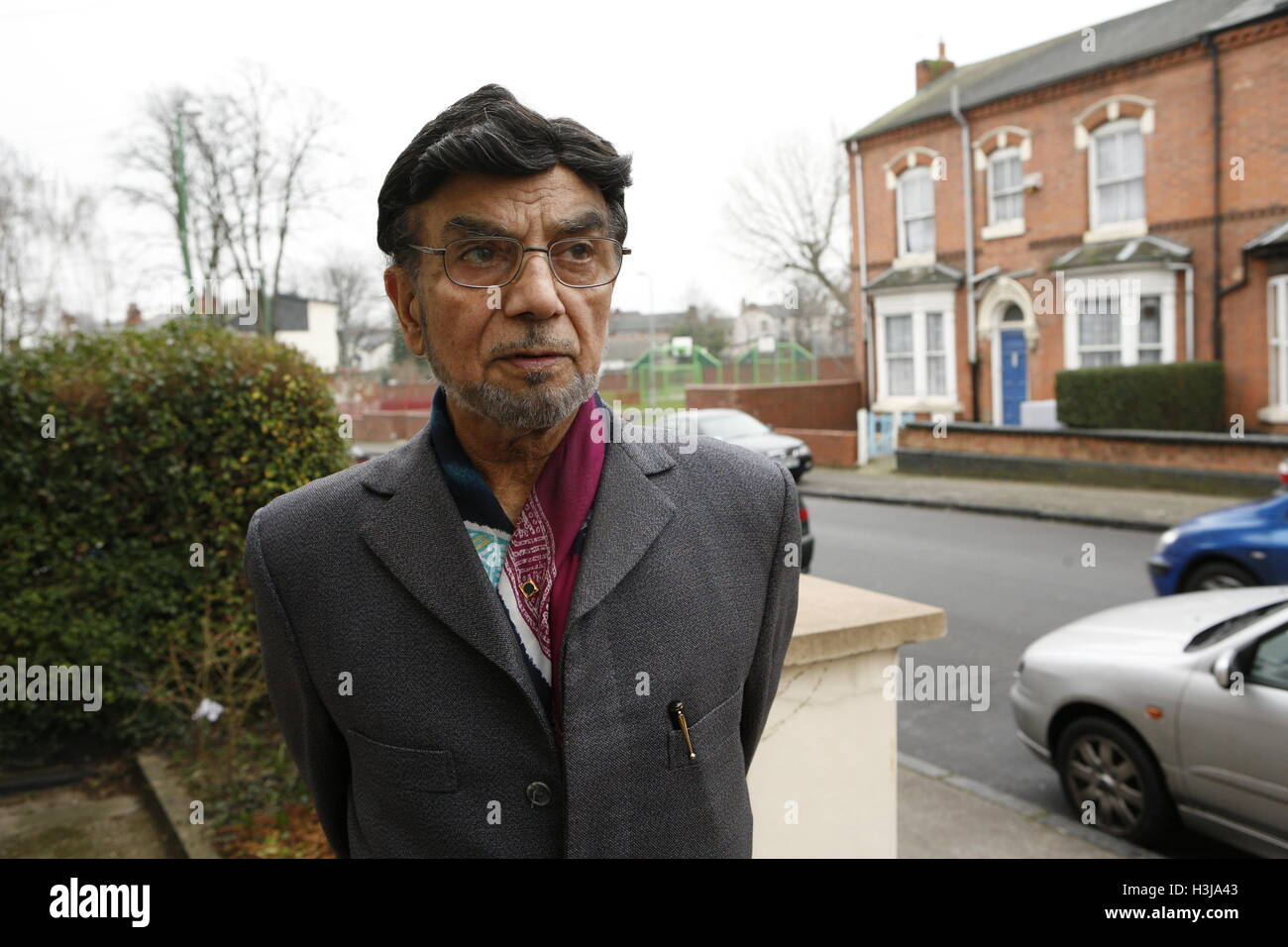 Le Dr Mohammed Naseem (82) Président de la mosquée centrale de Birmingham. Il est décédé le 22 avril 2014 Banque D'Images