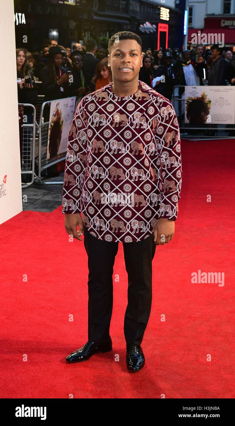 John Boyega participant à la 60e BFI London Film Festival de reine de Katwe au cinéma Odeon de Londres. Banque D'Images