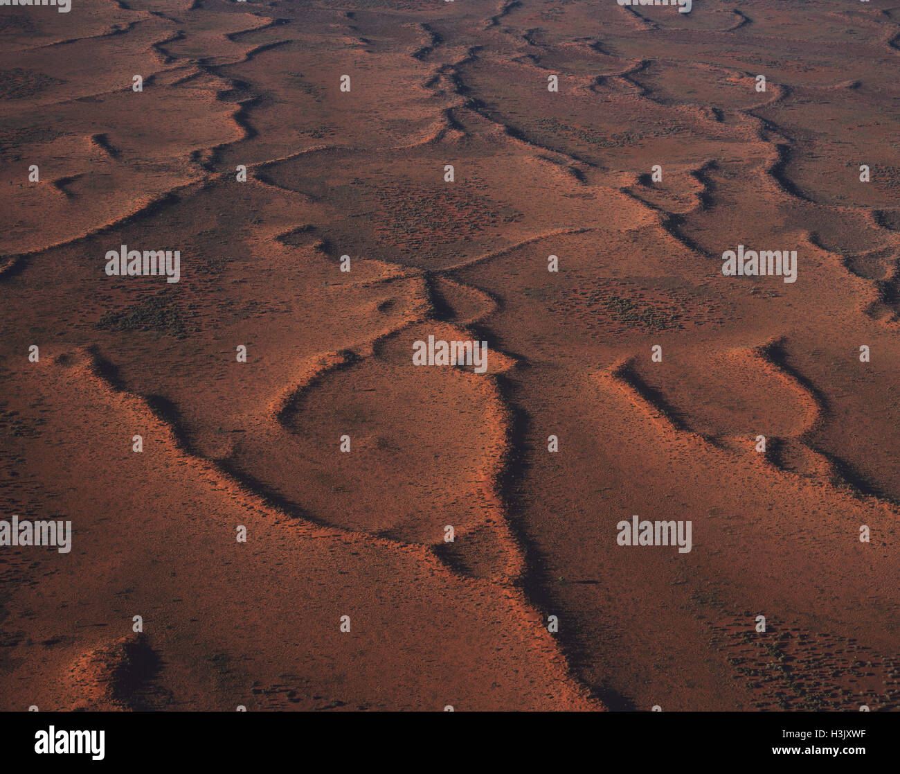 Photographie aérienne des dunes de sable, Banque D'Images
