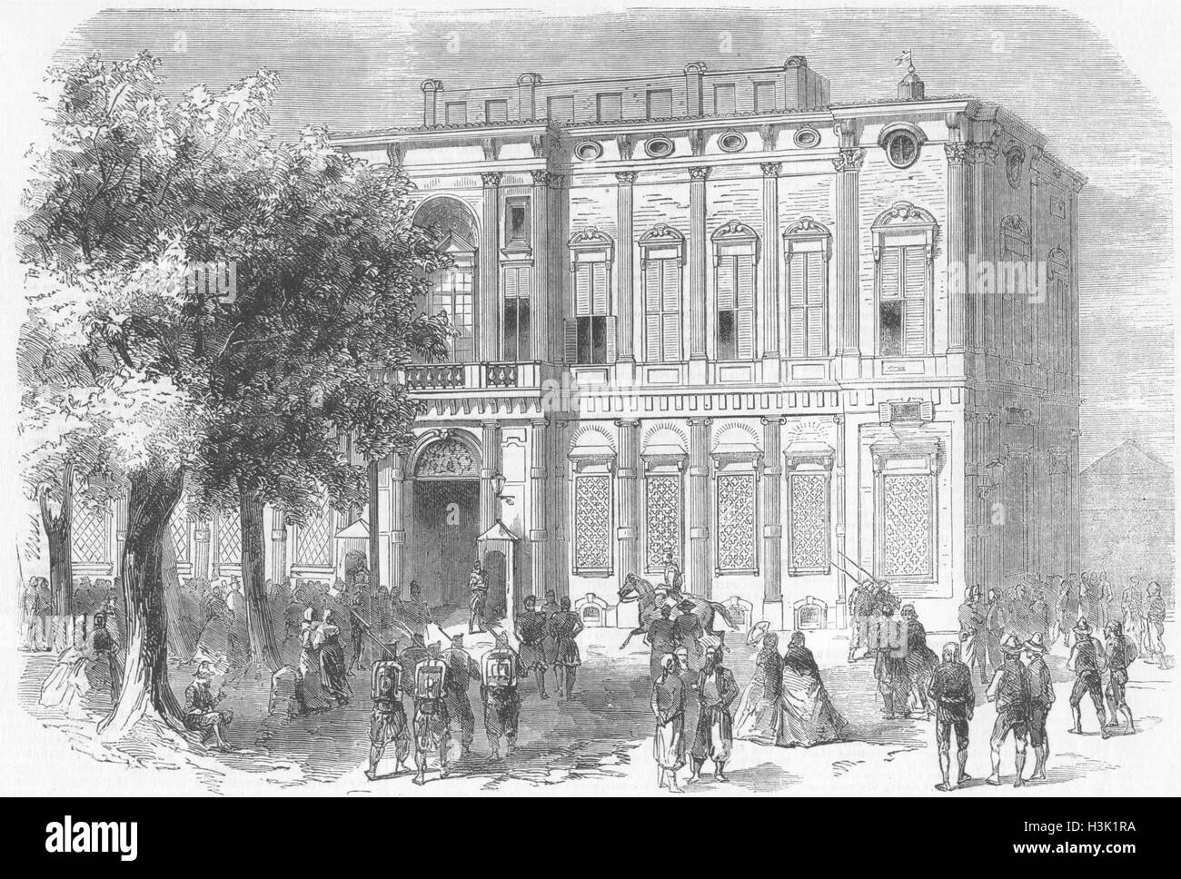 La guerre de l'Italie le Palais Royal, le Alessandria-French major de l'armée de 1859. Illustrated News du monde Banque D'Images