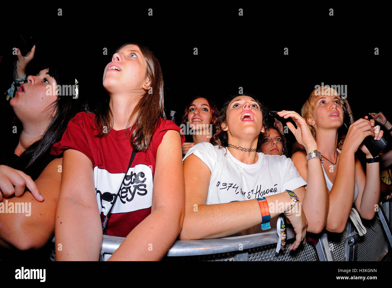 MADRID - SEPT 13 : foule lors d'un concert au Festival Dcode le 13 septembre 2014 à Madrid, Espagne. Banque D'Images