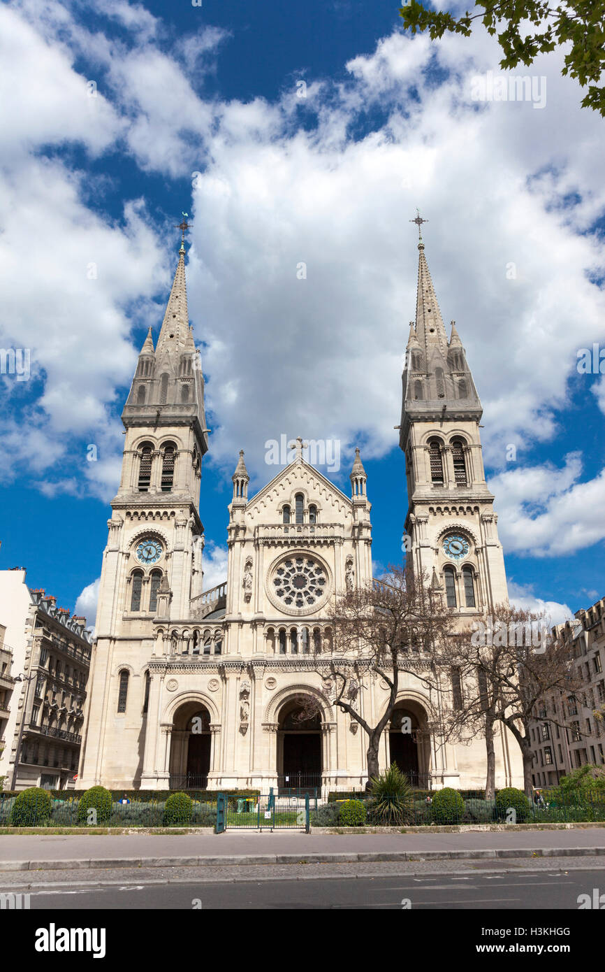 Église Saint-Ambroise, église, Paris, France Banque D'Images