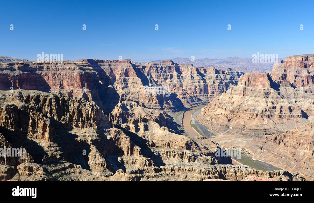 Vue sur la rivière Colorado dans le Grand Canyon Banque D'Images