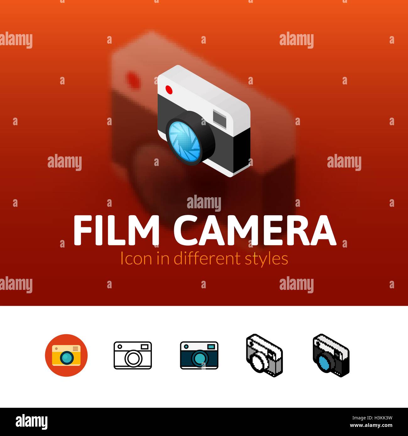 L'icône de caméra dans un style différent Illustration de Vecteur
