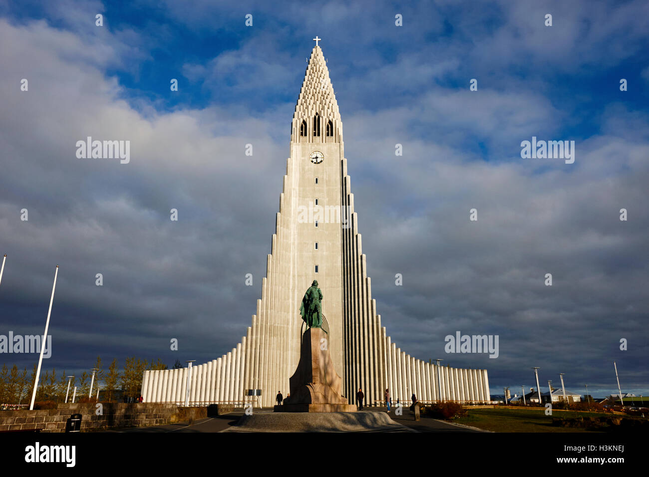 L'église d'Islande Reykjavik hallgrimskirkja Banque D'Images