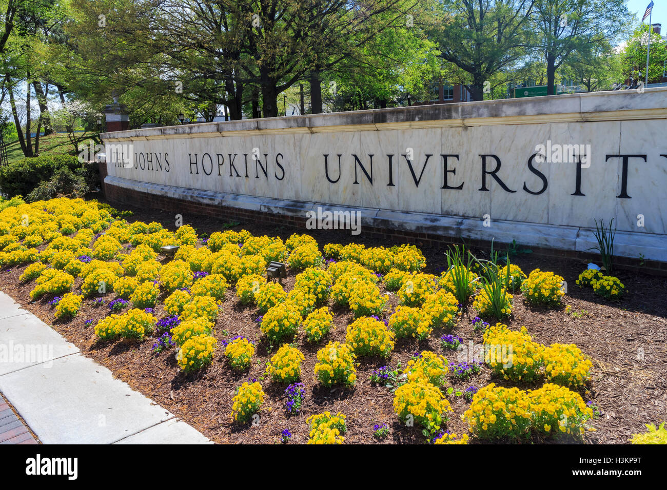 La célèbre Université Johns Hopkins dans le beau Baltimore, États-Unis Banque D'Images