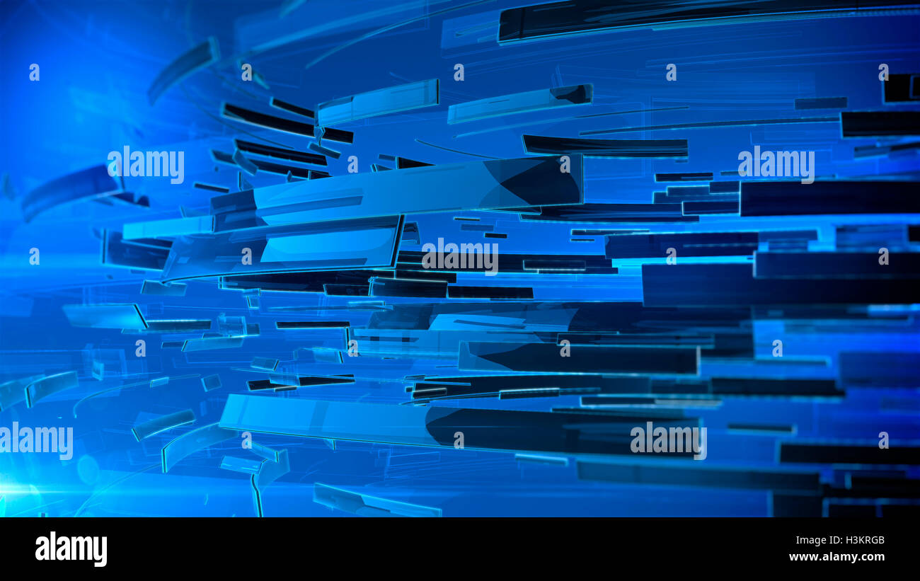 3d abstrait sphère d'affaires. Couleur bleu et DOF. c. 3 Banque D'Images