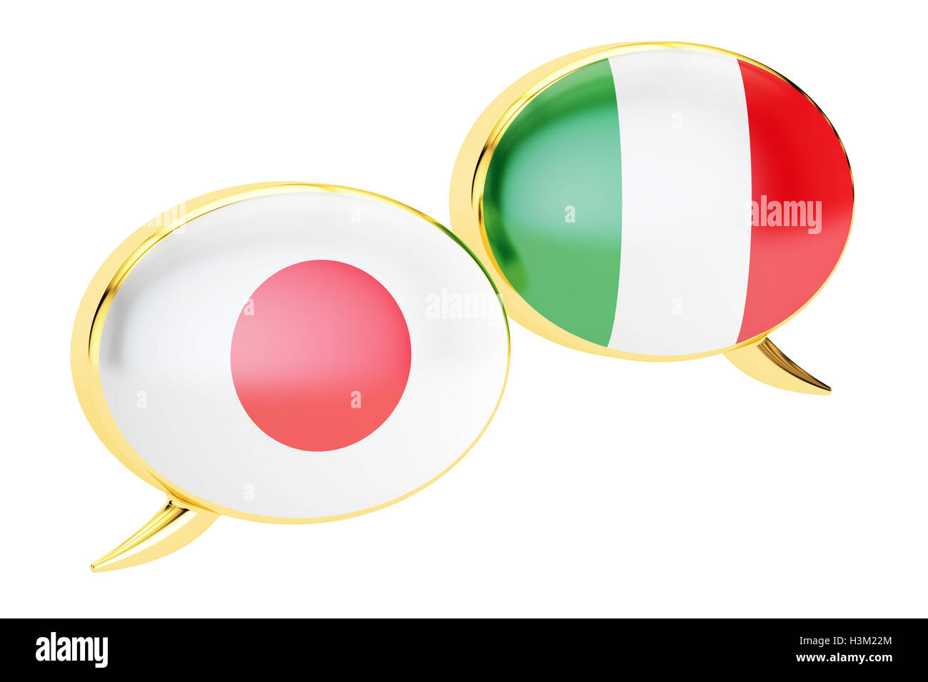 Cuisine concept conversation, rendu 3D isolé sur fond blanc Banque D'Images