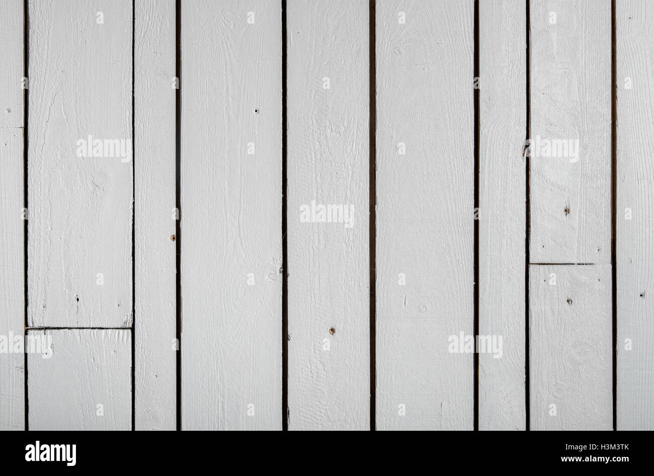 Mur en bois blanc à partir de bois usagé Banque D'Images