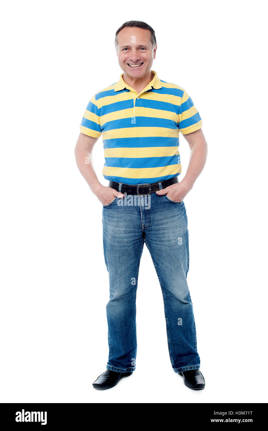 Handsome man posing à l'appareil photo Banque D'Images