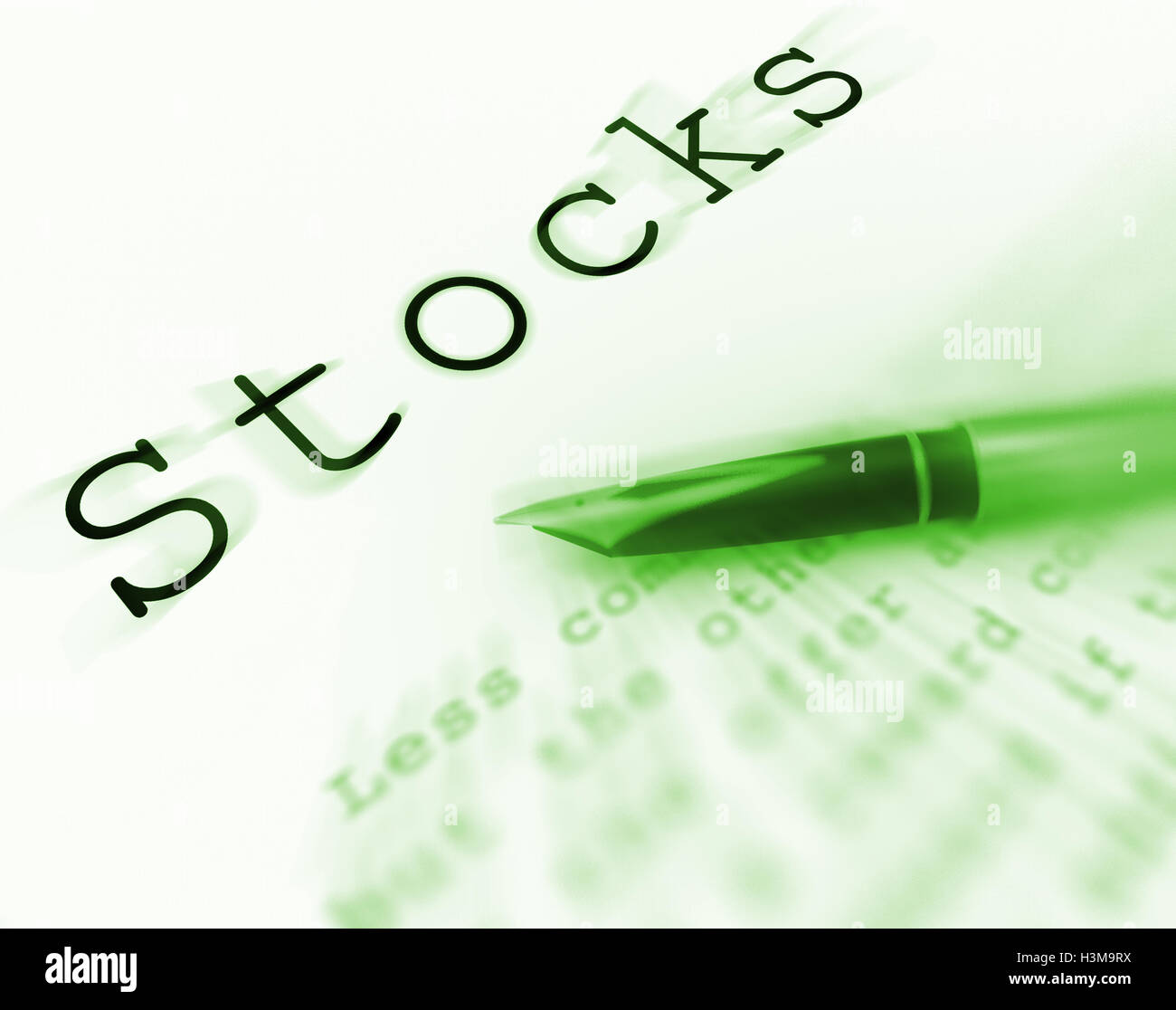 Word affiche les stocks d'investir dans des actions et de l'entreprise Banque D'Images