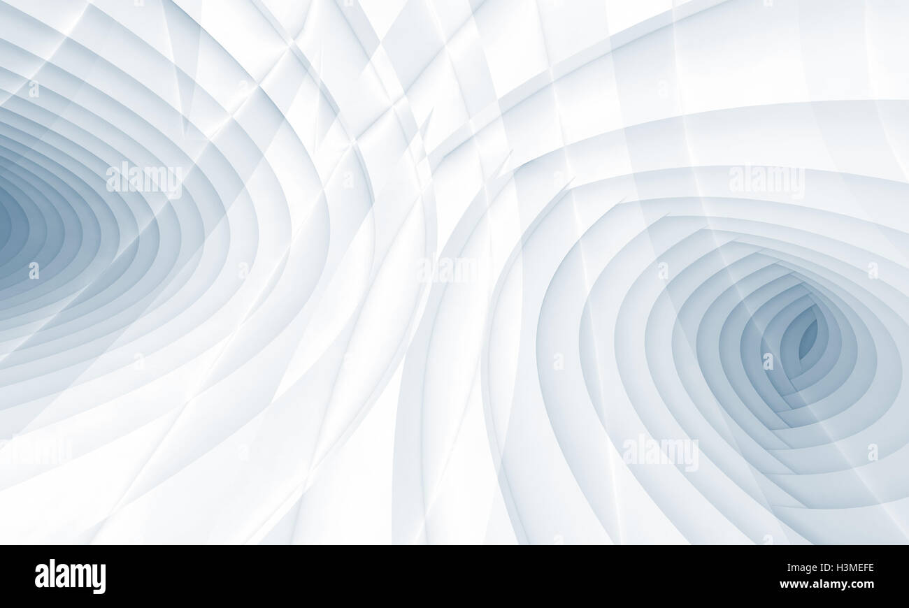 Résumé fond numérique géométrique avec recoupé des formes, helix 3d illustration avec effet double exposition Banque D'Images