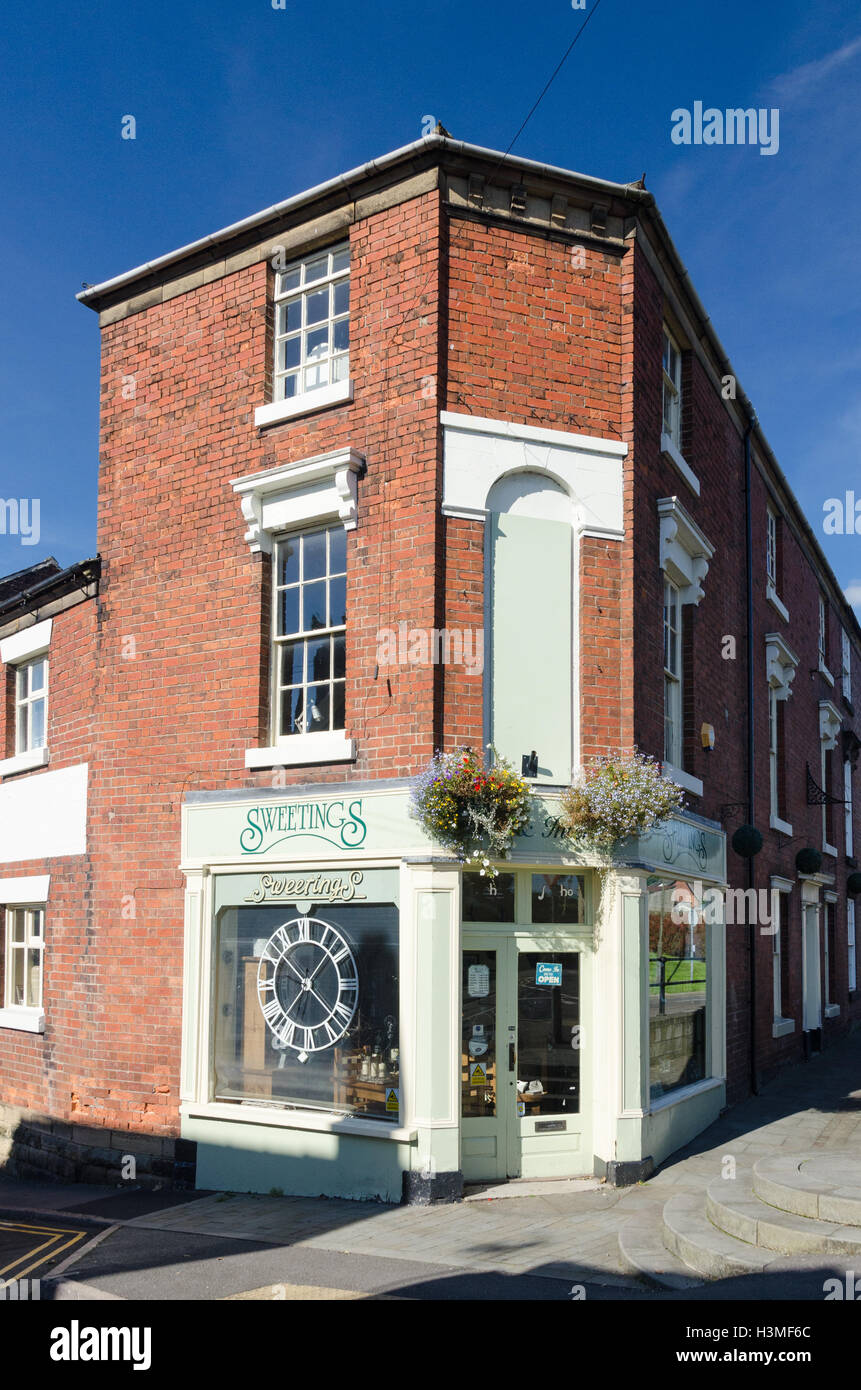 Accueil Sweetings et Interiors boutique dans le Butts, Belper, Derbyshire Banque D'Images
