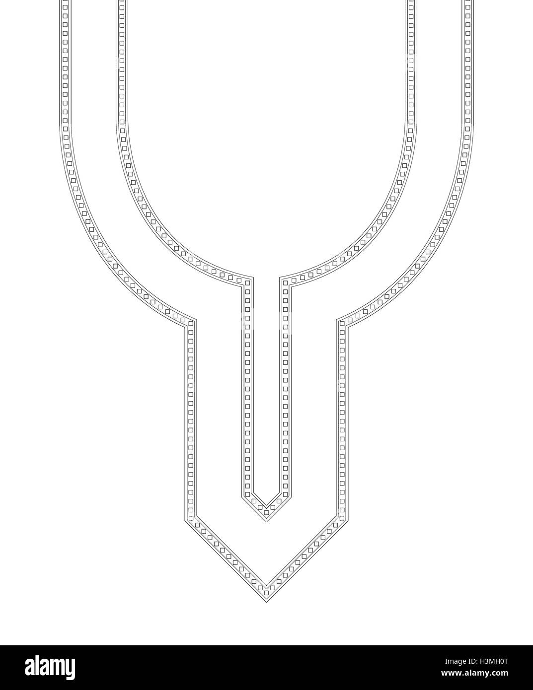 Belle impression textile robe unique contour cou design draw Banque D'Images Belle impression textile robe unique contour cou design draw Banque D'Images