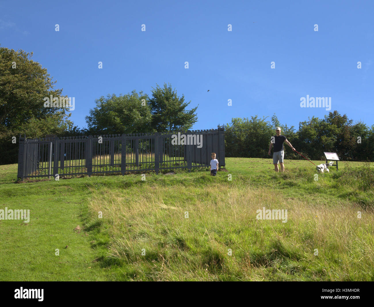 Première vestiges visibles du mur de l'ouest peut être vu à Duntochre près de Glasgow à l'extérieur de Clydebank limite. Banque D'Images