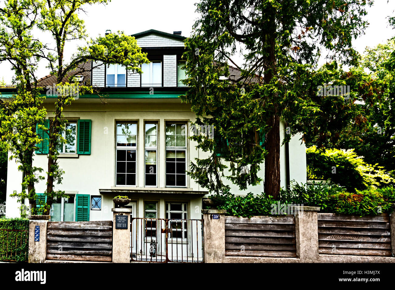 Wohnhaus von Thomas Mann à Kilchberg, Zürich, Alte Landstraße 39 ; résidence de Thomas Mann à Kilchberg, près de Zurich Banque D'Images
