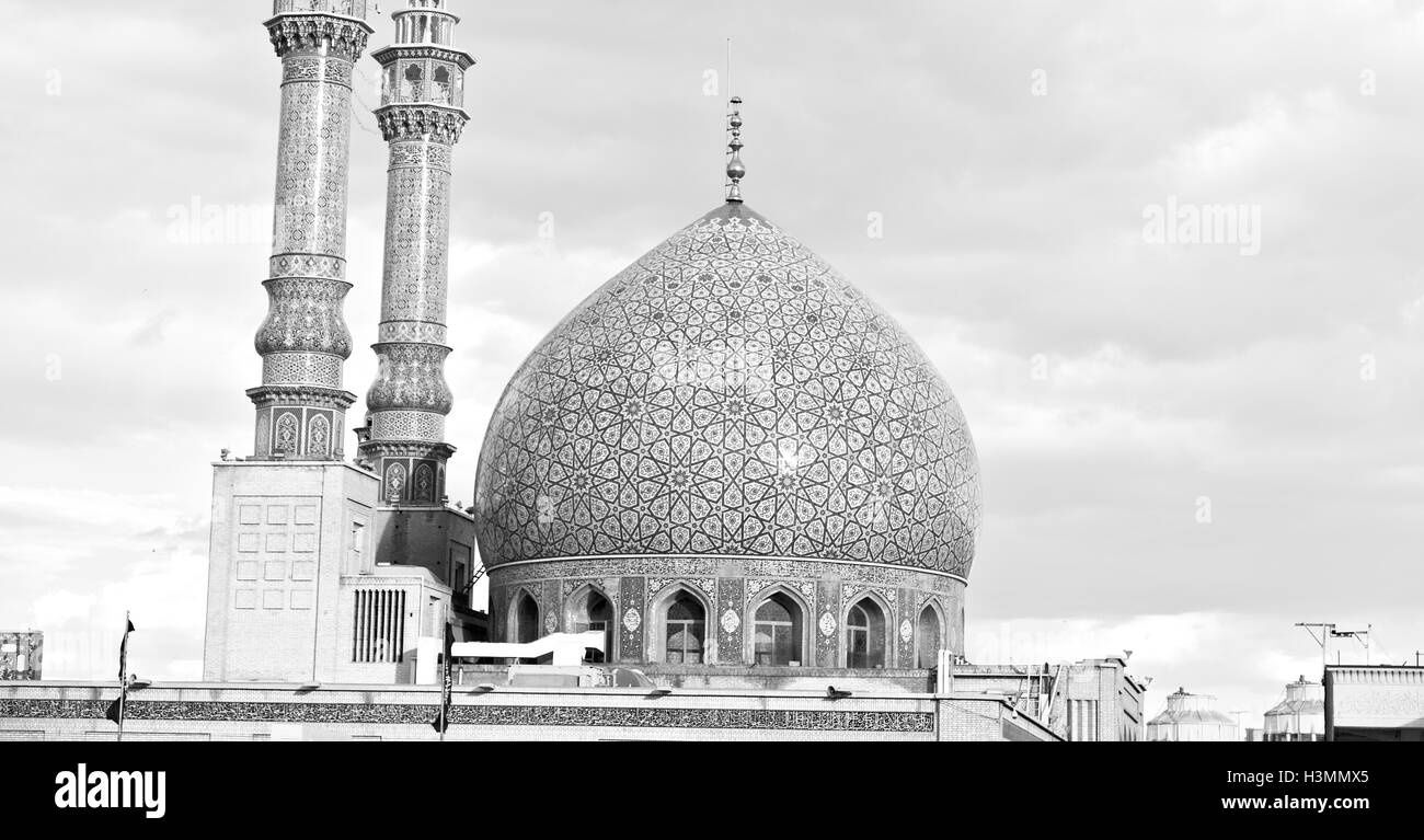 Flou dans l'Iran et l'ancienne religion mosquée architecture perse Banque D'Images