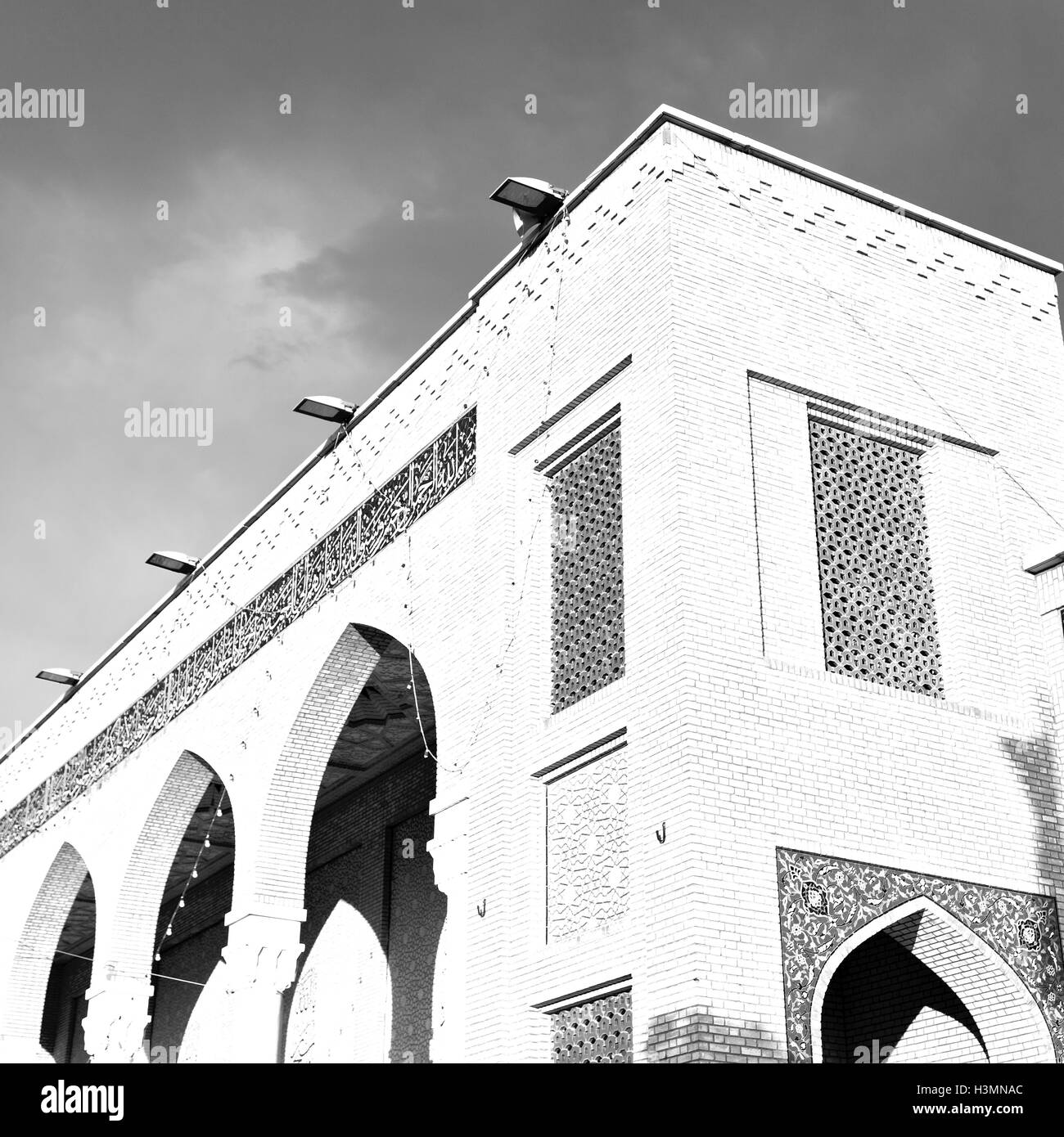 Flou dans l'Iran et l'ancienne religion mosquée architecture perse Banque D'Images