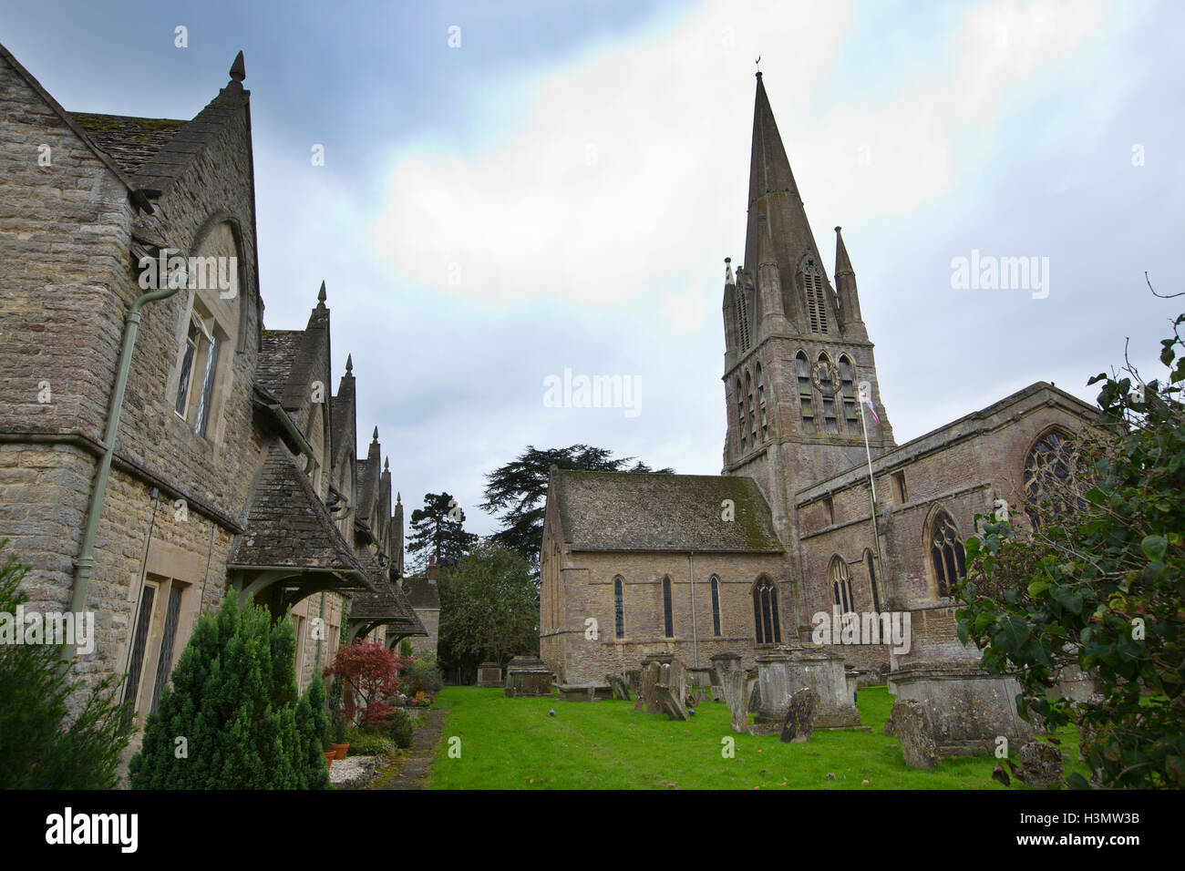 L'église St Mary, Witney, West Oxfordshire, Cotswolds, en Angleterre, Royaume-Uni Banque D'Images