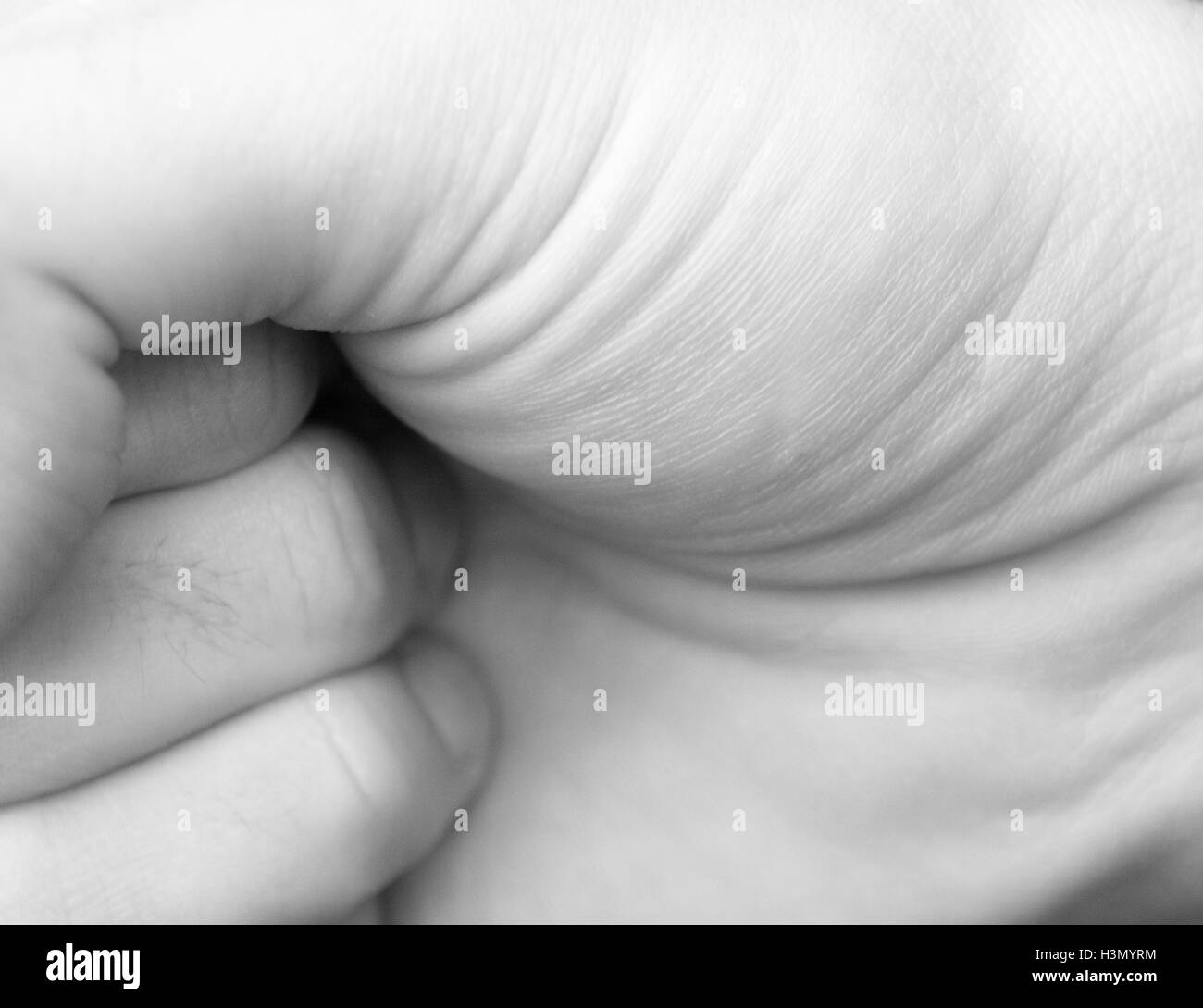 Fist noir et blanc Banque D'Images