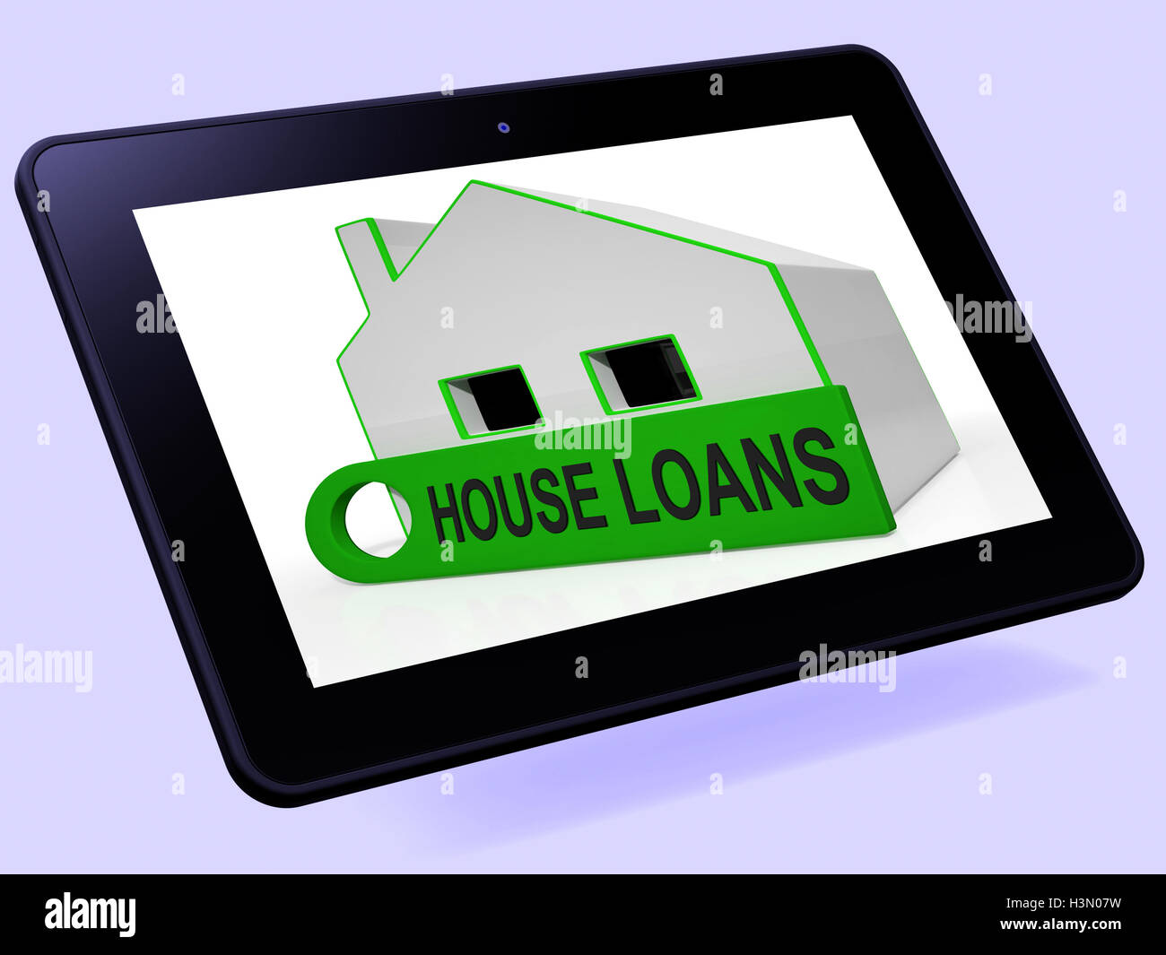 Chambre Maison Prêt hypothécaire signifie tablette de l'intérêt et de rembourser Banque D'Images