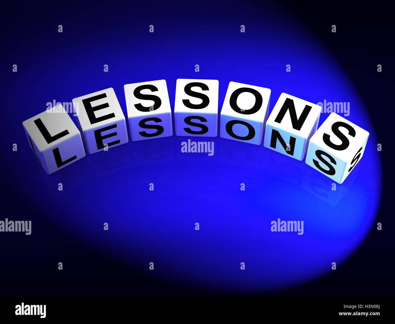 L'expérience pratique de représenter dés les leçons et l'Éducation Banque D'Images