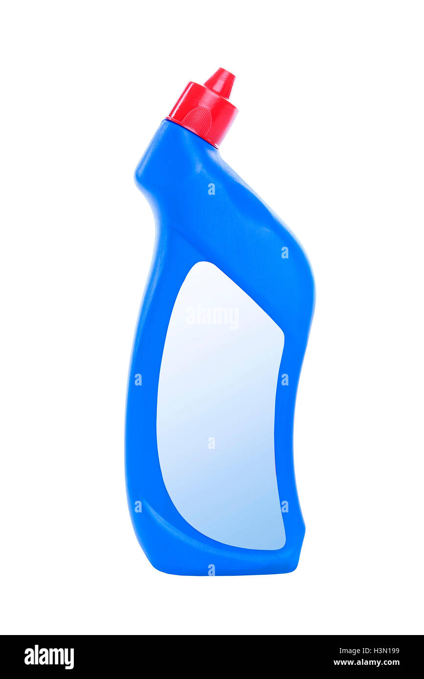 L'agent de nettoyage des bouteilles isolé sur fond blanc. Banque D'Images