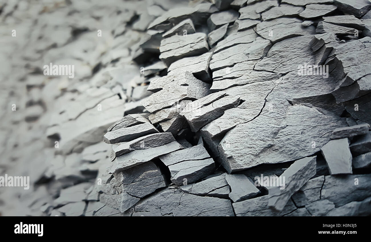 Surface d'un rocher de la montagne. Texture fissuré Banque D'Images
