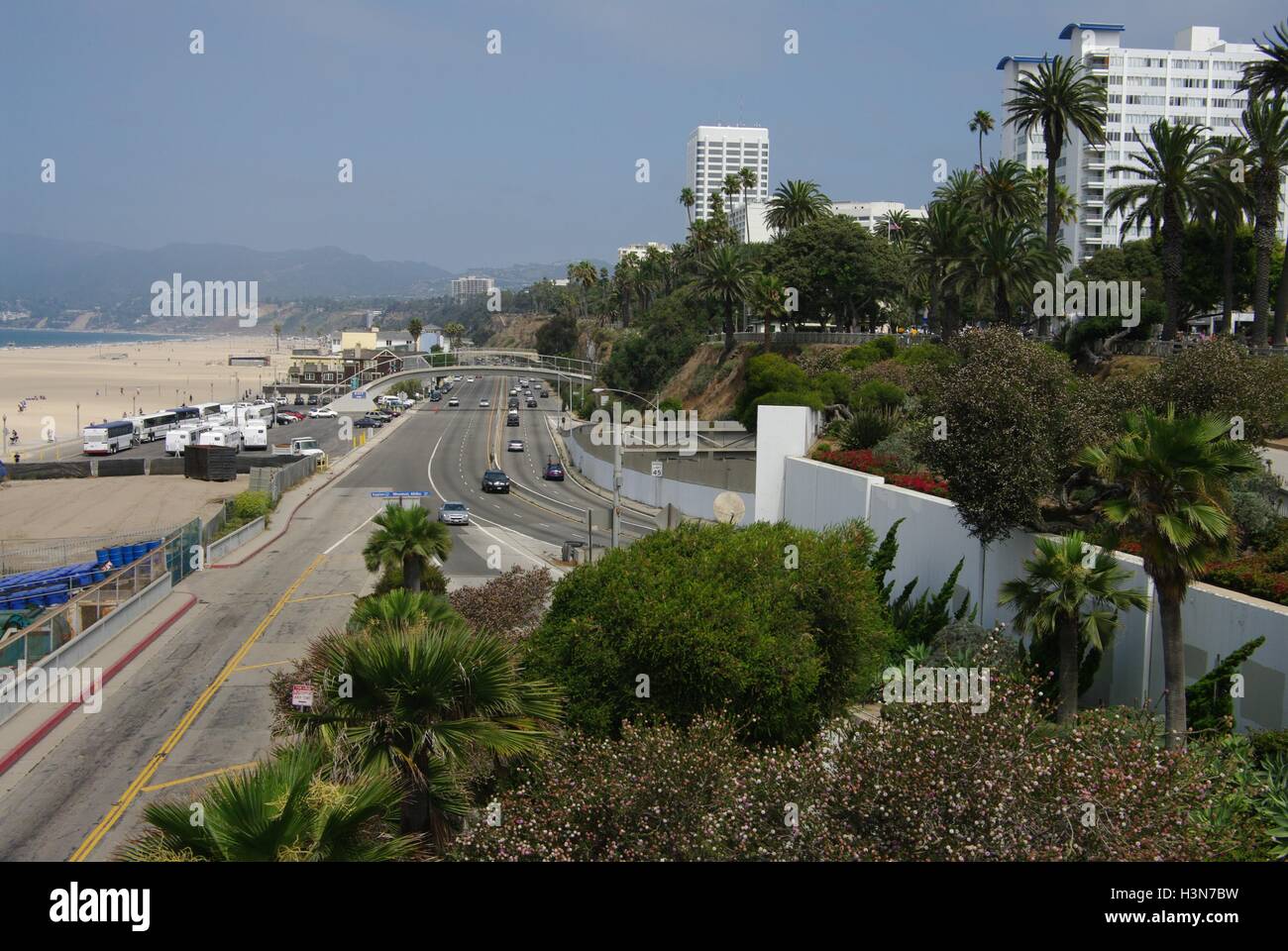 Autoroute de la côte pacifique, Santa Monica, Californie, USA Banque D'Images