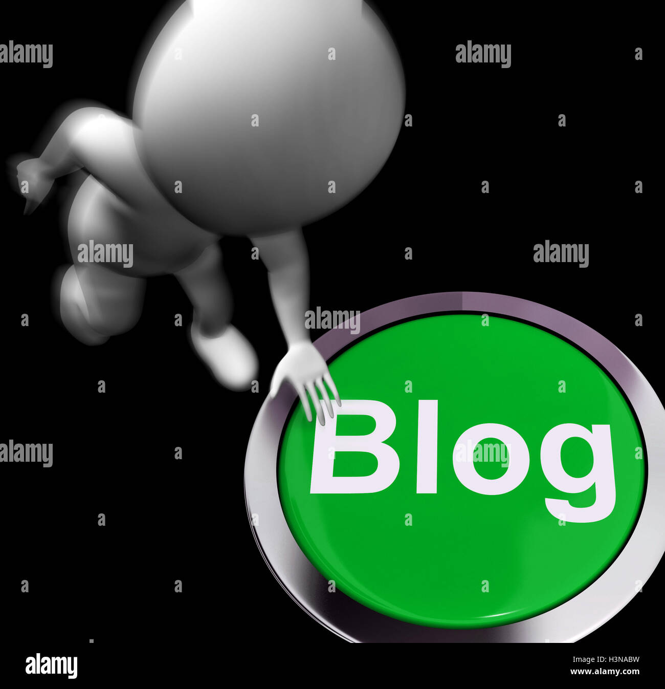 Blog enfoncé signifie des informations ou exprimer des idées en ligne Banque D'Images