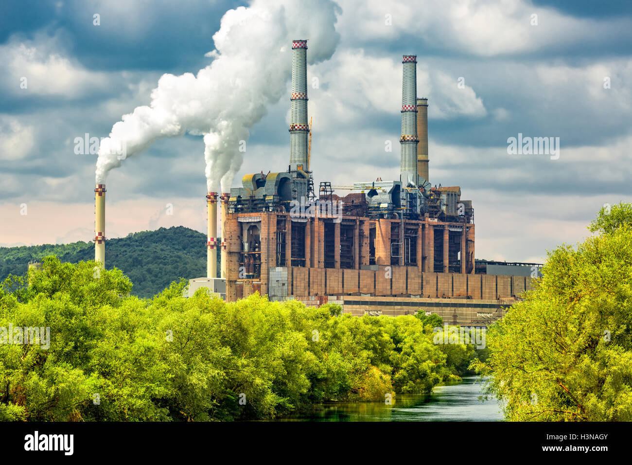 Coal power station in Gorj, Roumanie Banque D'Images