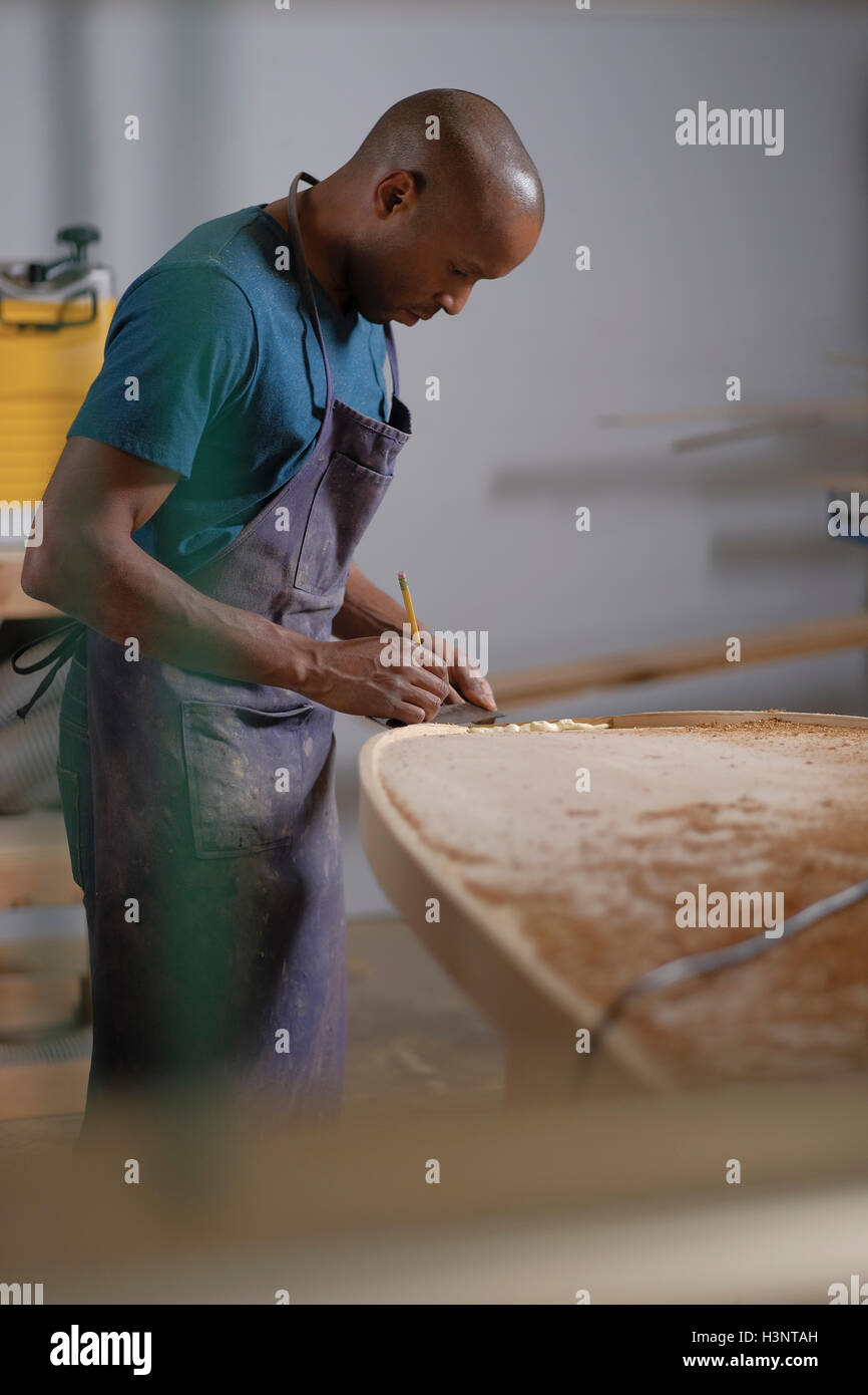 En paddleboard artisan en atelier Banque D'Images
