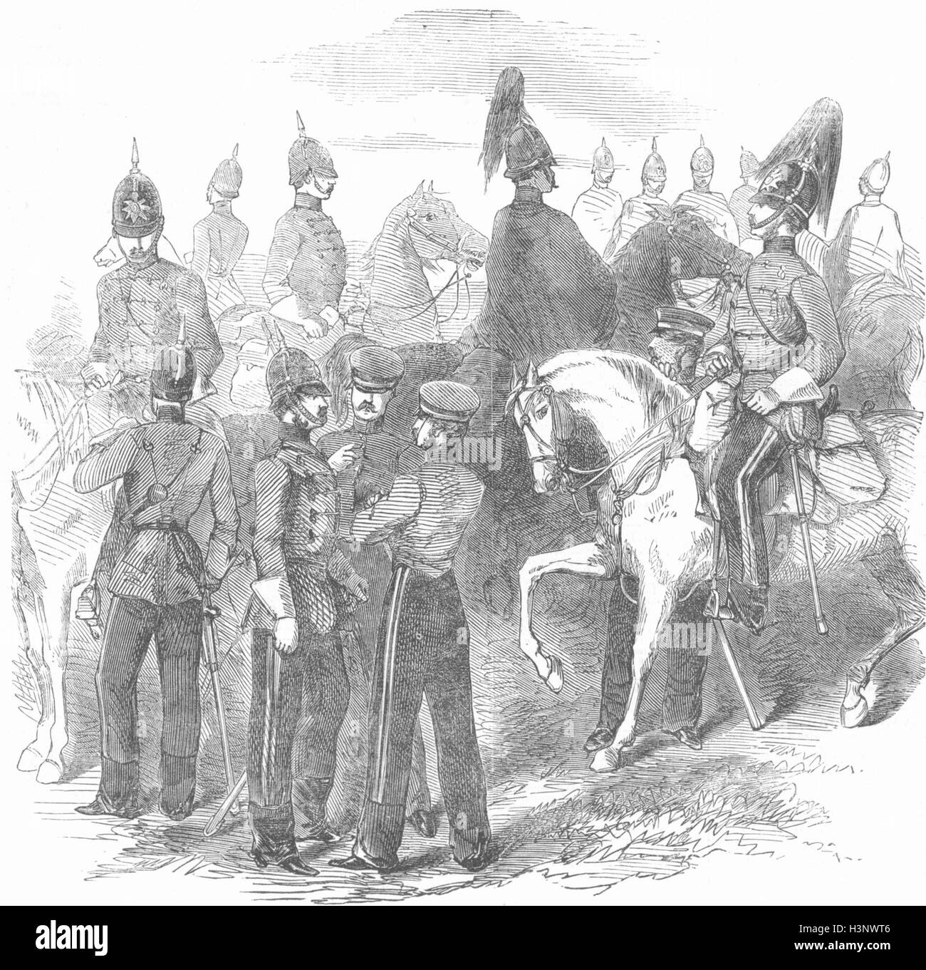 Corps de cavalerie MILITARIA Nouveau personnel monté sur 1854. Illustrated London News Banque D'Images
