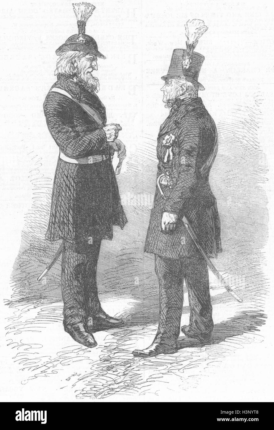 NEW YORK 1865 anciens combattants de la guerre 1812. Illustrated London News Banque D'Images