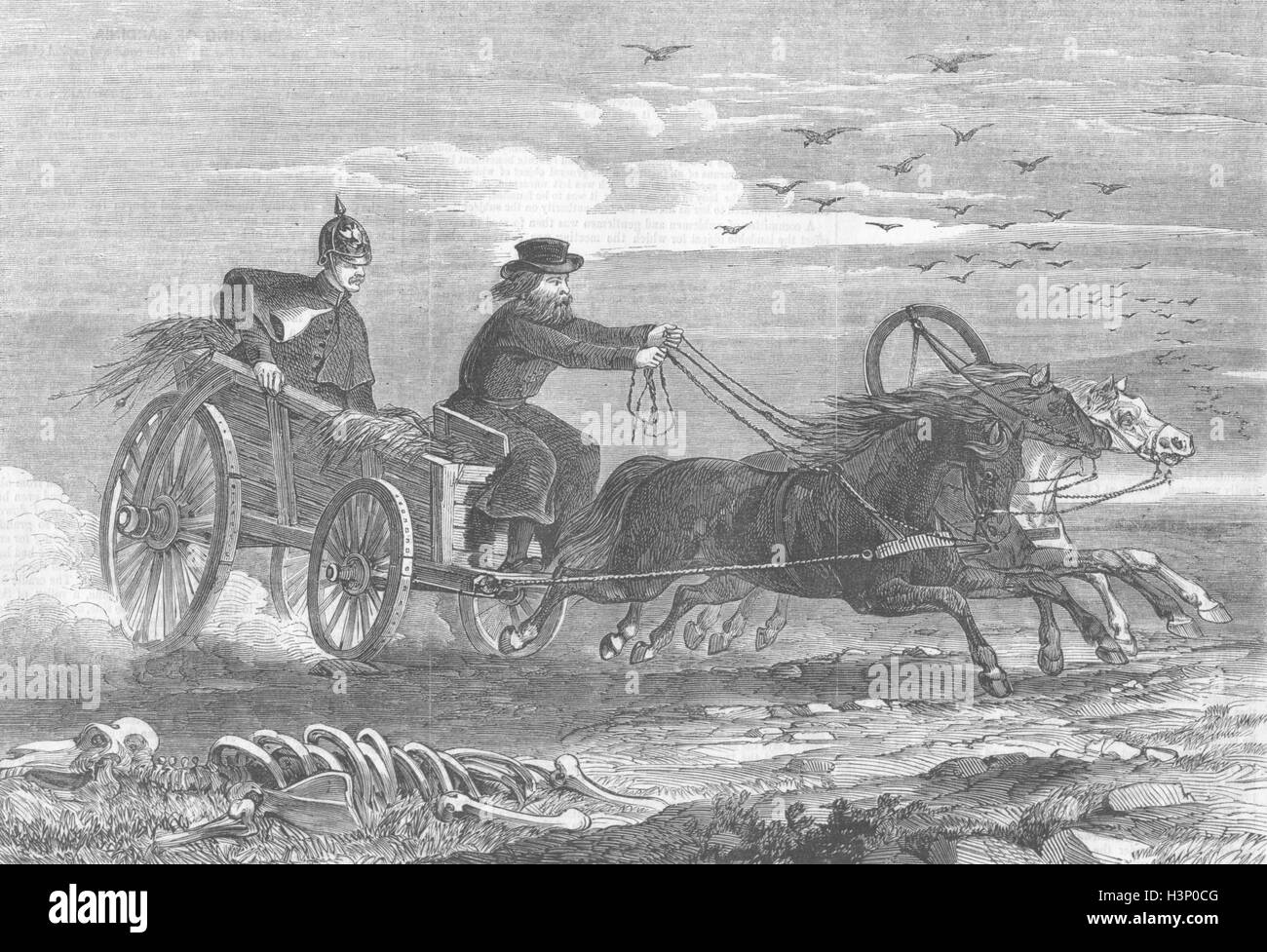 Courrier russe des transports 1855 dépêches. Illustrated Times Banque D'Images