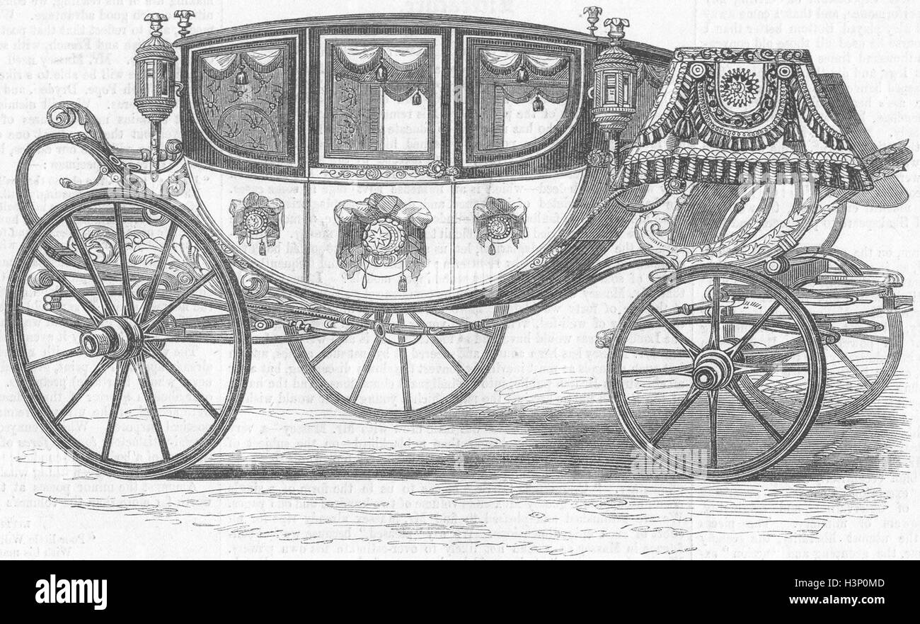 TRANSPORT Un nouveau coach built sultan, Laurie Marner 1856. Illustrated Times Banque D'Images