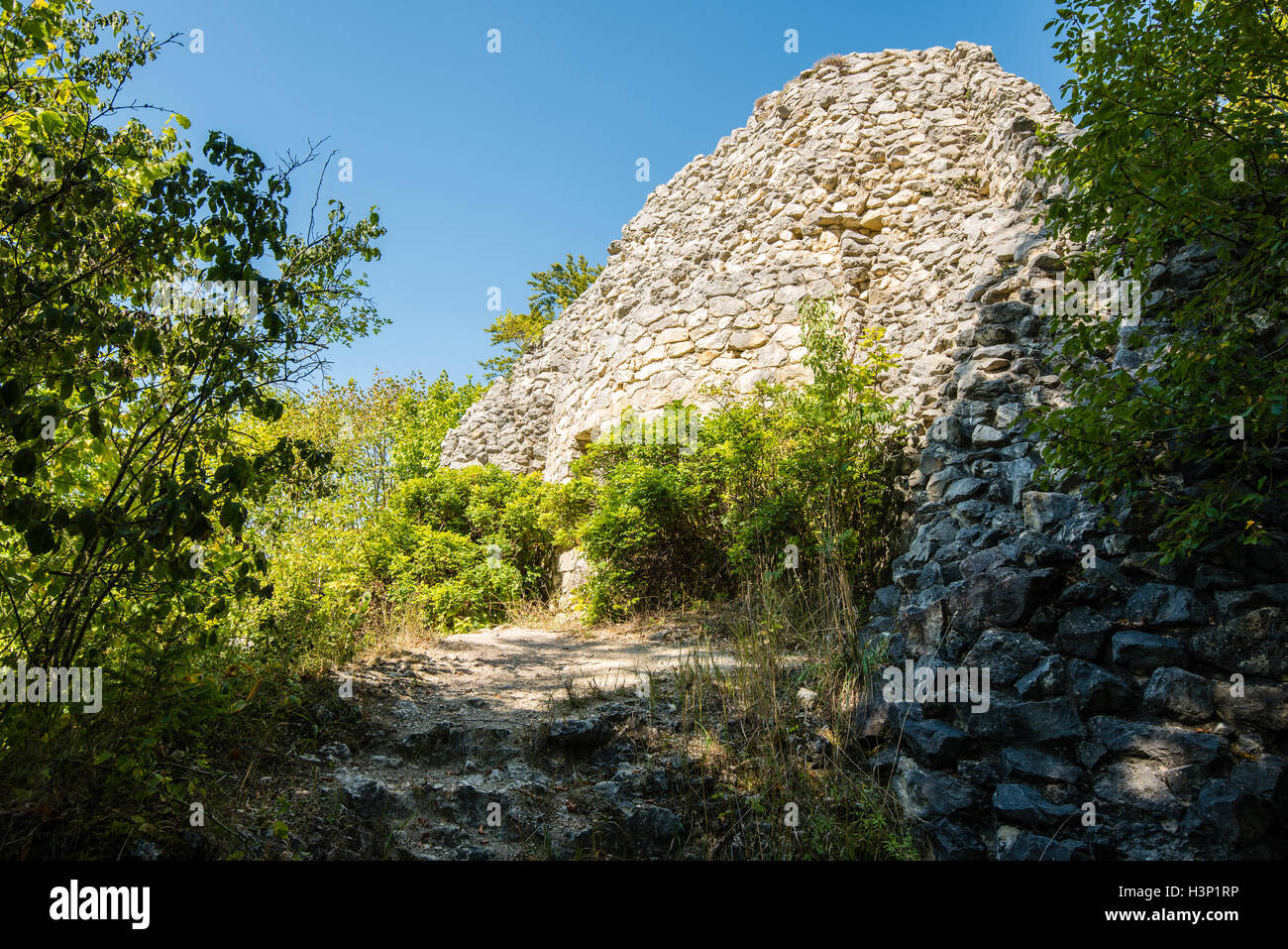 Ruines du château en Jura Souabe Banque D'Images